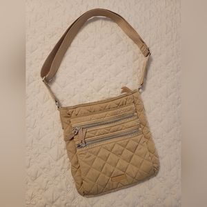 Vera Bradley Quilted Crossbody Bag in Tan